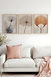 Wallity Huhu481 Pintura Decorativa en MDF con Marco (3 Piezas) 50 x 70 cm